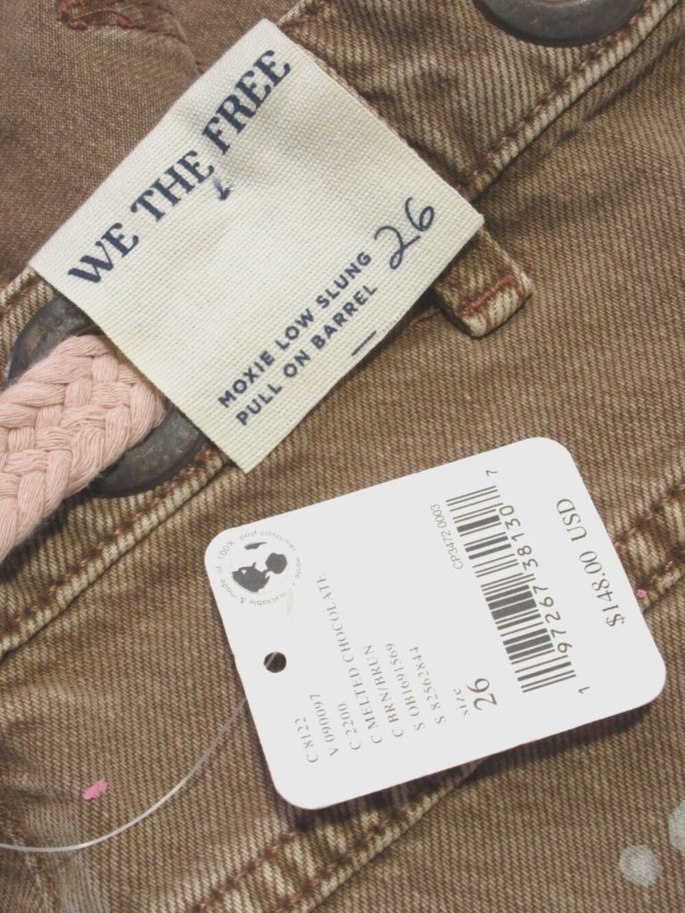 We The Free Brown Patchwork Utility Jeans - Picture 8 of 12